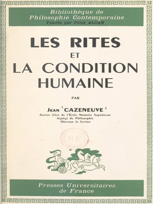 cover image of Les rites et la condition humaine